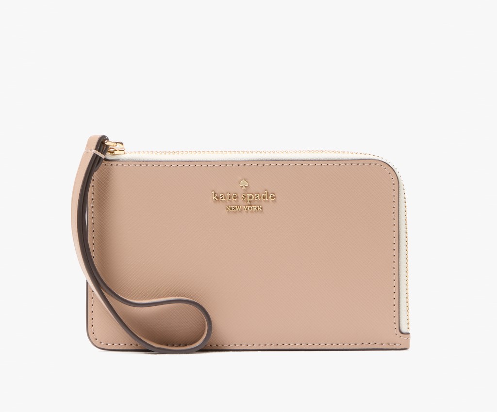 Lucy Small Card Holder Wristlet (Toasted Hazelnut Multi)